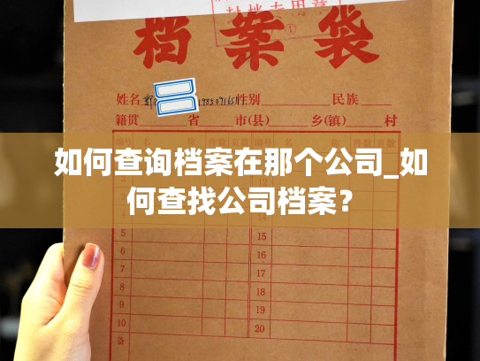 如何查询档案在那个公司_如何查找公司档案？