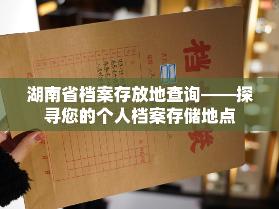 湖南省档案存放地查询——探寻您的个人档案存储地点