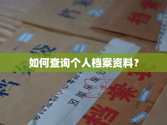 如何查询个人档案资料？