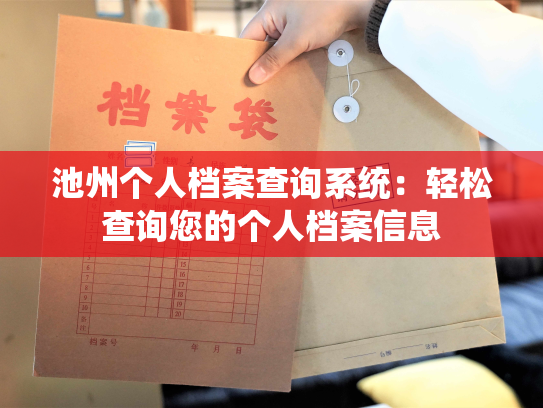 池州个人档案查询系统：轻松查询您的个人档案信息