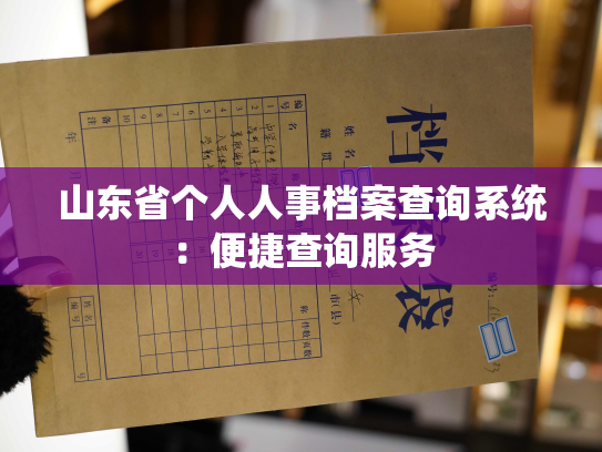 山东省个人人事档案查询系统：便捷查询服务