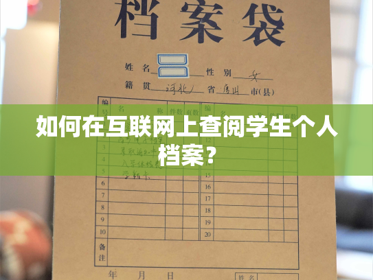 如何在互联网上查阅学生个人档案？