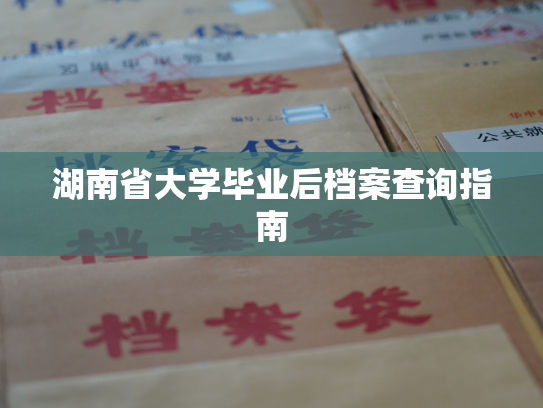 湖南省大学毕业后档案查询指南