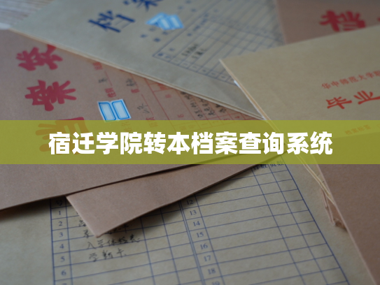 宿迁学院转本档案查询系统