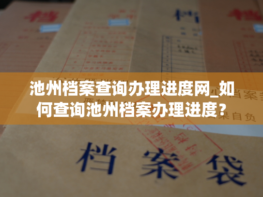 池州档案查询办理进度网_如何查询池州档案办理进度？
