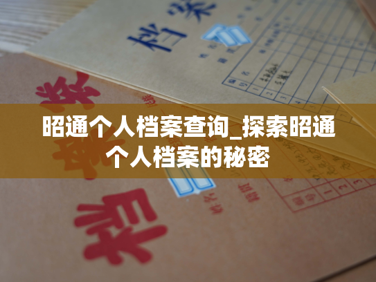 昭通个人档案查询_探索昭通个人档案的秘密