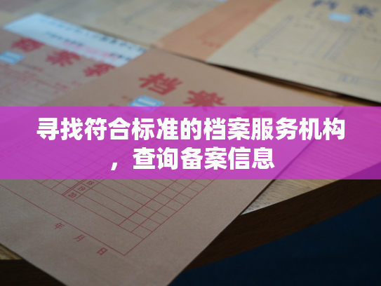 寻找符合标准的档案服务机构，查询备案信息