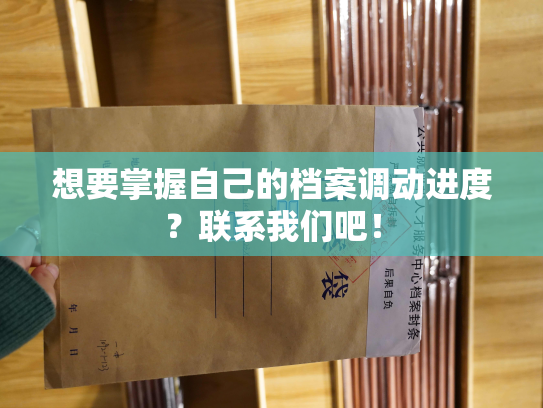 想要掌握自己的档案调动进度？联系我们吧！