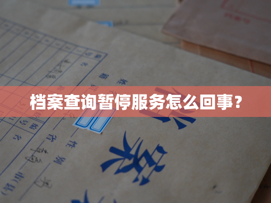 档案查询暂停服务怎么回事？