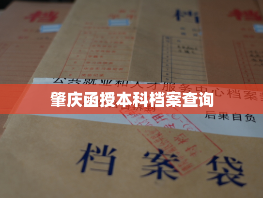 肇庆函授本科档案查询