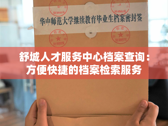 舒城人才服务中心档案查询：方便快捷的档案检索服务