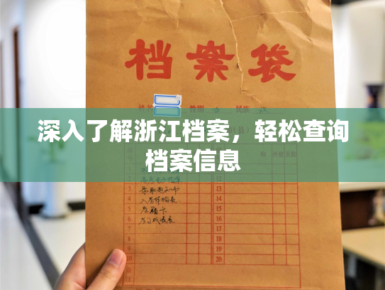 深入了解浙江档案，轻松查询档案信息