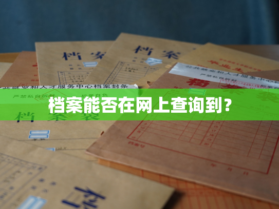 档案能否在网上查询到？