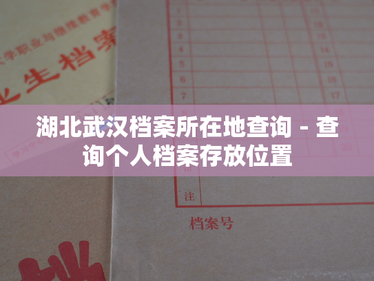 湖北武汉档案所在地查询 - 查询个人档案存放位置