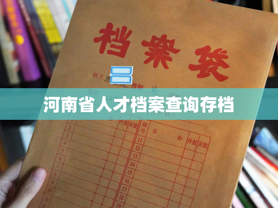 河南省人才档案查询存档