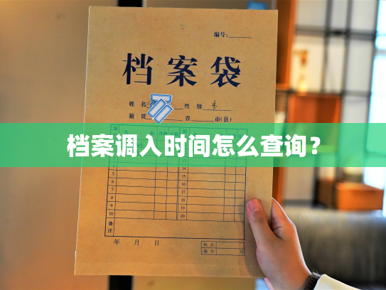 档案调入时间怎么查询？