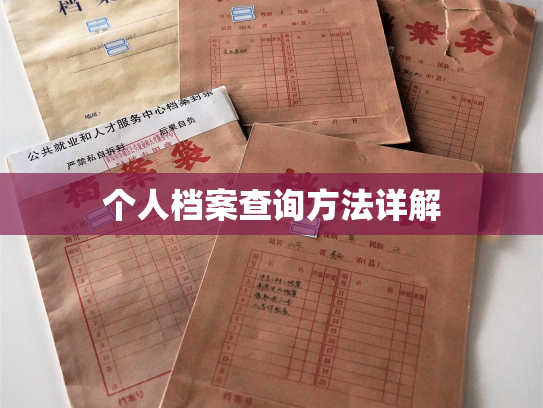 个人档案查询方法详解
