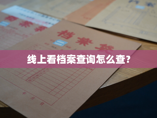 线上看档案查询怎么查？