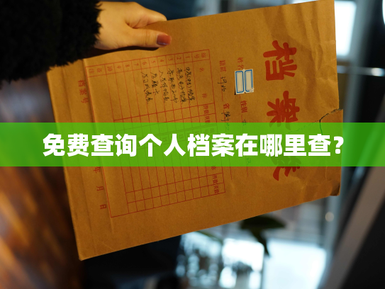 免费查询个人档案在哪里查？