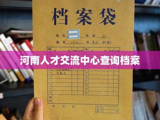 河南人才交流中心查询档案