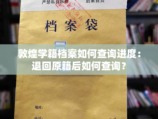 敦煌学籍档案如何查询进度：退回原籍后如何查询？