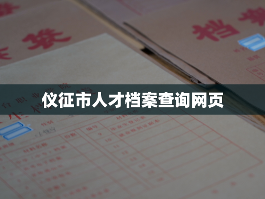 仪征市人才档案查询网页