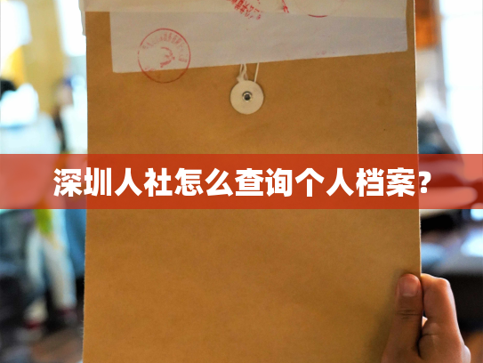 深圳人社怎么查询个人档案？