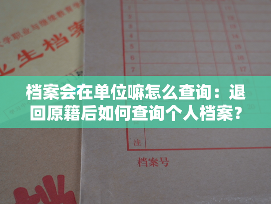档案会在单位嘛怎么查询：退回原籍后如何查询个人档案？