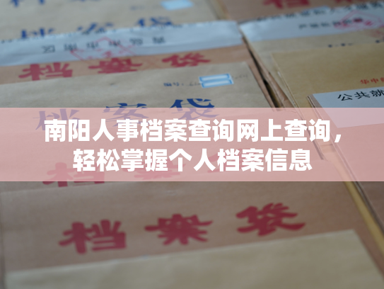 南阳人事档案查询网上查询，轻松掌握个人档案信息