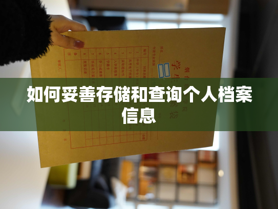 如何妥善存储和查询个人档案信息