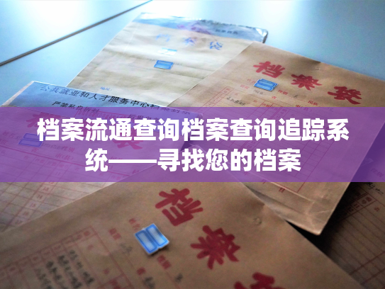 档案流通查询档案查询追踪系统——寻找您的档案