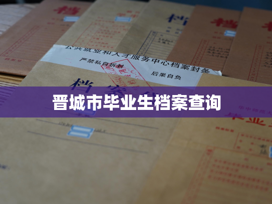 晋城市毕业生档案查询