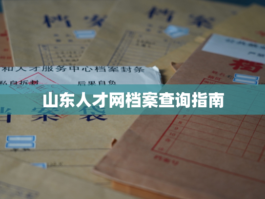 山东人才网档案查询指南