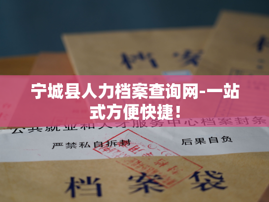 宁城县人力档案查询网-一站式方便快捷！