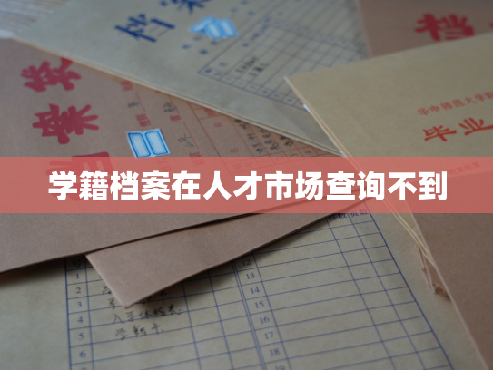 学籍档案在人才市场查询不到