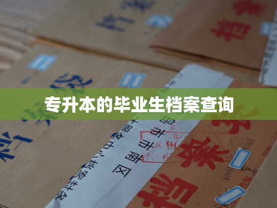 专升本的毕业生档案查询