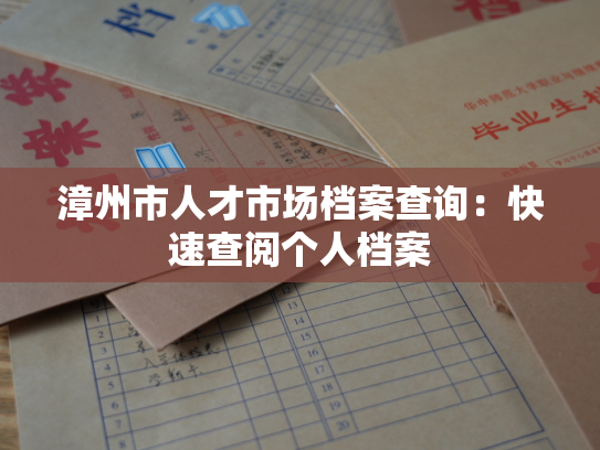 漳州市人才市场档案查询：快速查阅个人档案