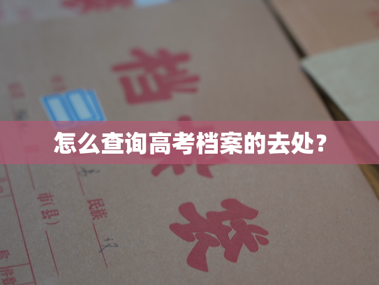 怎么查询高考档案的去处？