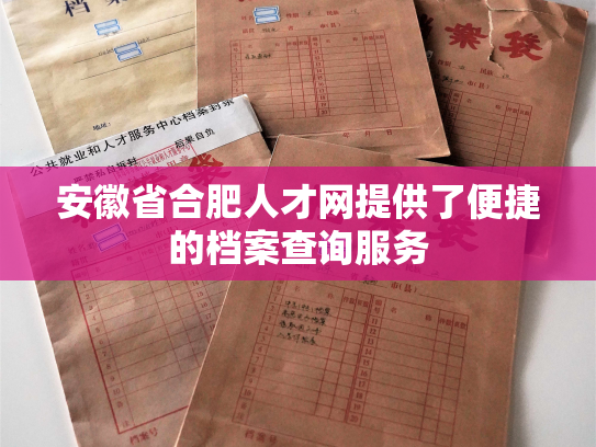 安徽省合肥人才网提供了便捷的档案查询服务