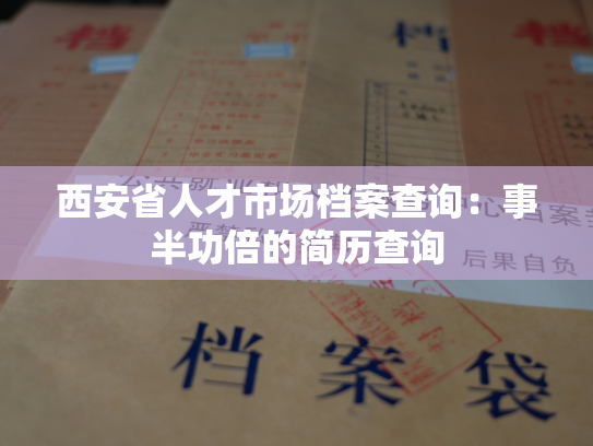 西安省人才市场档案查询：事半功倍的简历查询