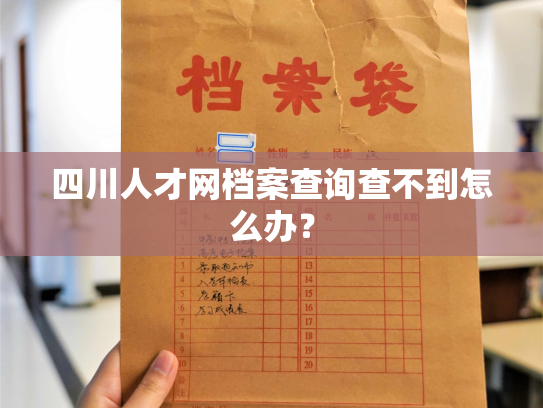四川人才网档案查询查不到怎么办？
