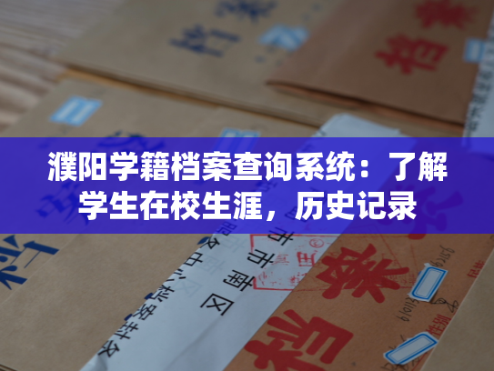 濮阳学籍档案查询系统：了解学生在校生涯，历史记录