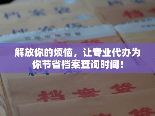 解放你的烦恼，让专业代办为你节省档案查询时间！