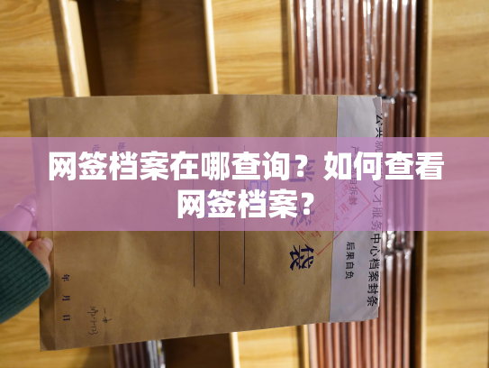 网签档案在哪查询？如何查看网签档案？