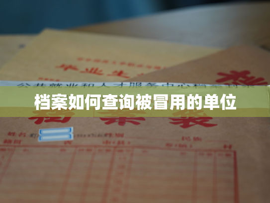 档案如何查询被冒用的单位
