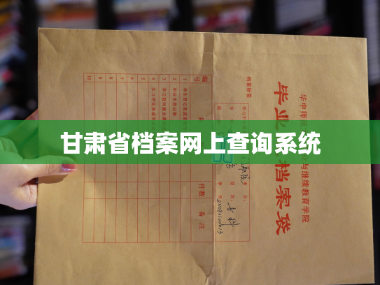 甘肃省档案网上查询系统