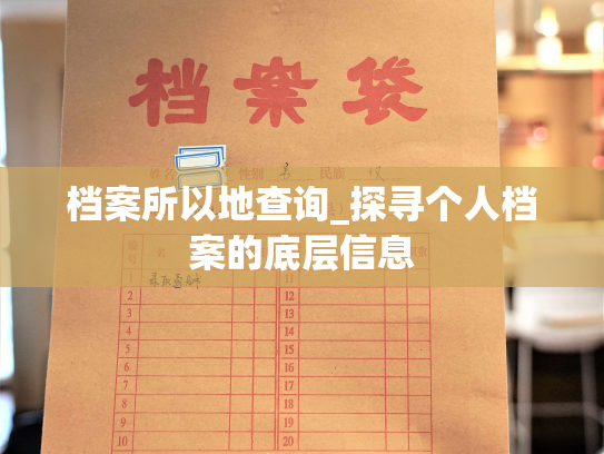 档案所以地查询_探寻个人档案的底层信息
