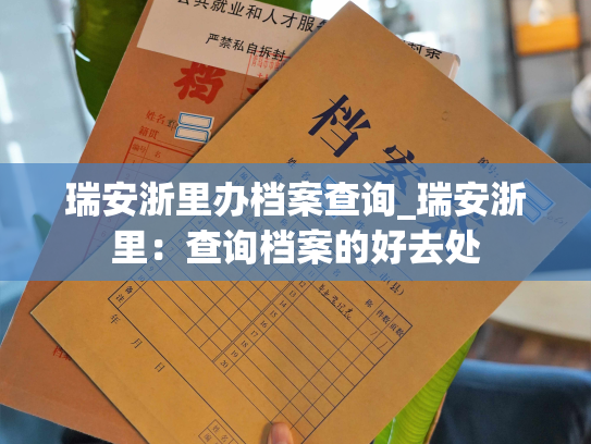 瑞安浙里办档案查询_瑞安浙里：查询档案的好去处