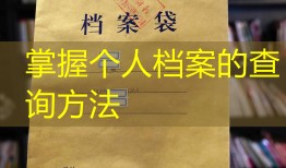 掌握个人档案的查询方法