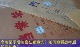 高考留学后档案在哪查询？如何查看高考后留学档案？